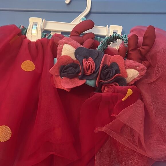 Girls Matilda Jane Tulle Skirt and reindeer headband with boot caps - Picture 3 of 11